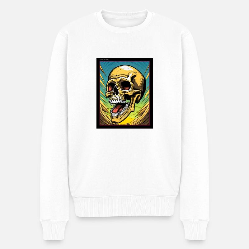 gedankenstürme four - Männer Premium Bio Pullover - Weiß