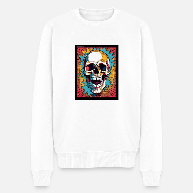 gedankenstürme two - Männer Premium Bio Pullover - Weiß