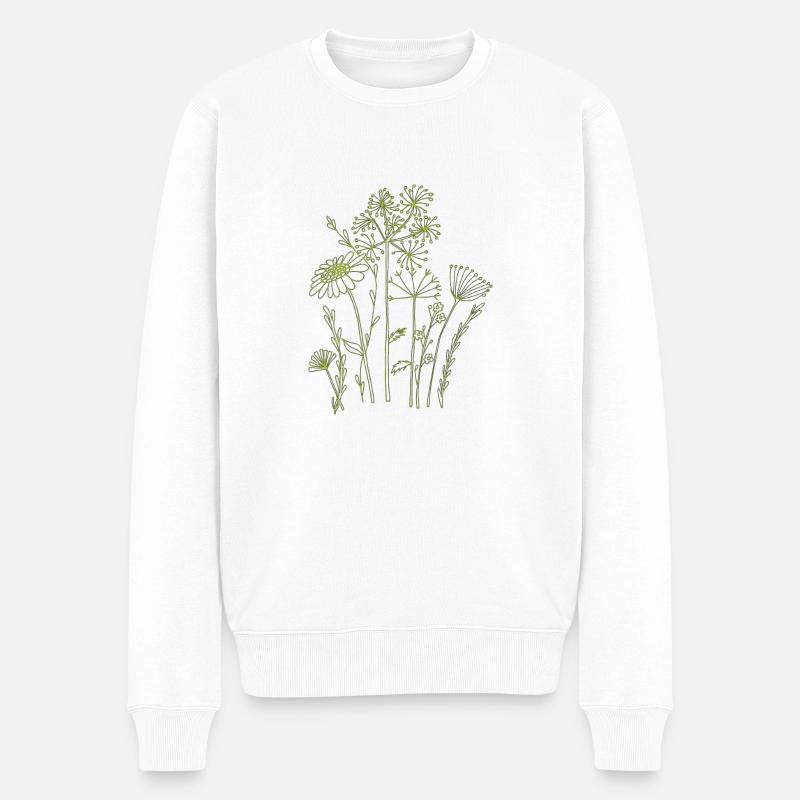 Style de fleurs séchées - Pull Premium bio Homme - blanc