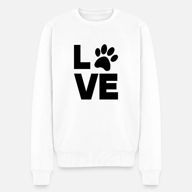 patte amour - Pull Premium bio Homme - blanc