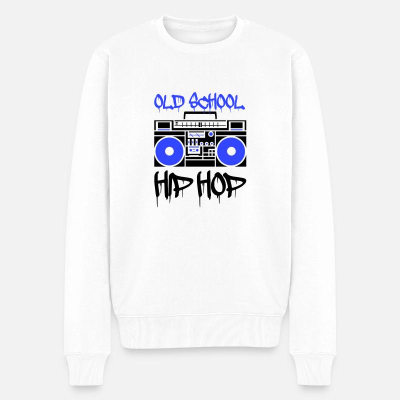 Ghetto blaster old school - Pull Premium bio Homme - blanc