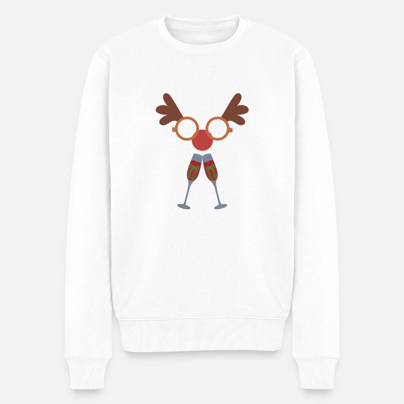 Weihnachtsdesign-Geschenkidee-Feier - Männer Premium Bio Pullover - Weiß