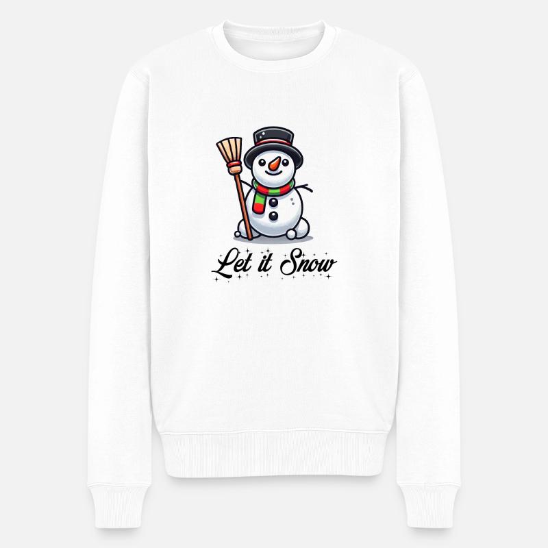 Bonhomme de neige Bande dessinée - Pull Premium bio Homme - blanc