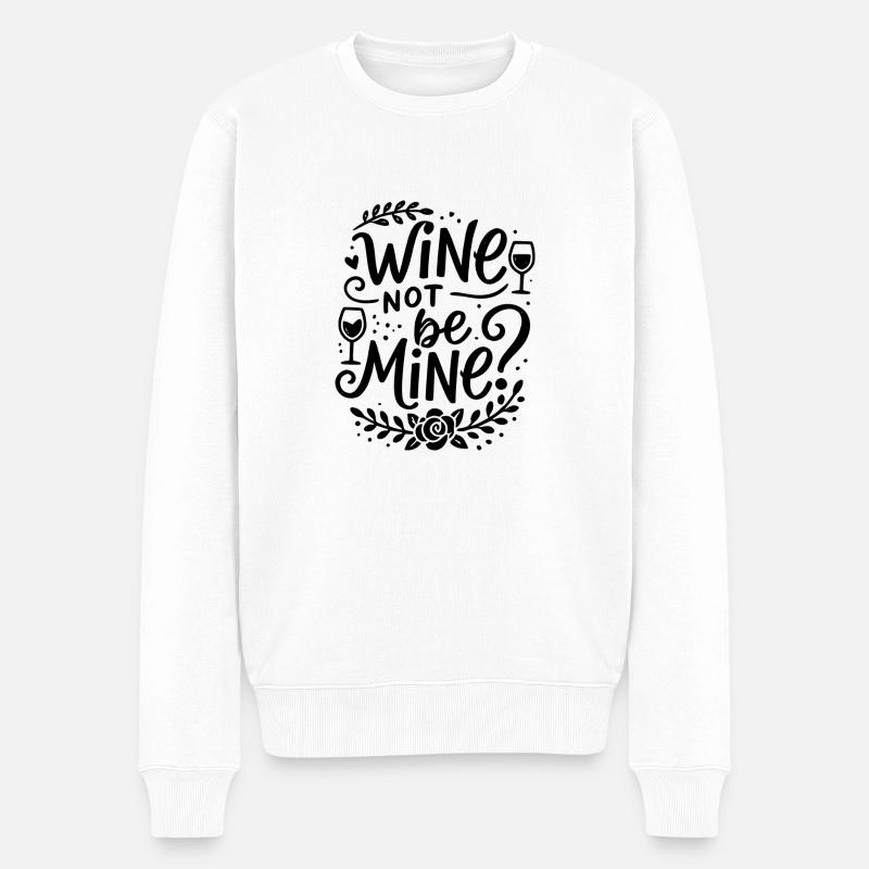 Wein ist nicht mein - Männer Premium Bio Pullover - Weiß