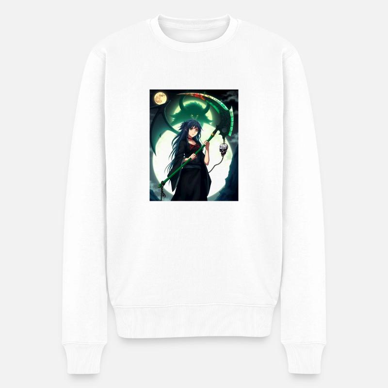 Fatalis Anime Design - Männer Premium Bio Pullover - Weiß