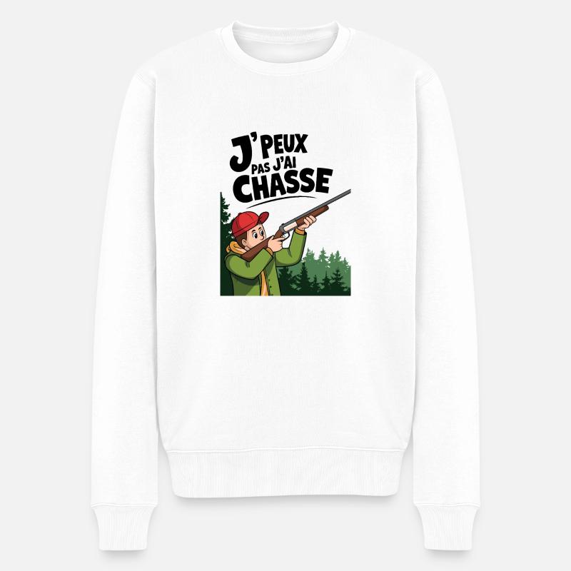 J'peux pas j'ai chasse - Pull Premium bio Homme - blanc