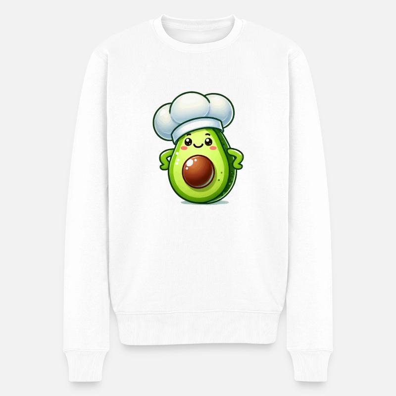 avocado koch - Männer Premium Bio Pullover - Weiß