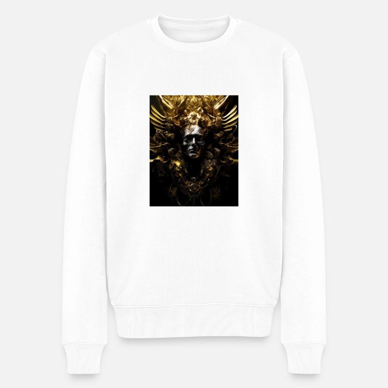 Golden psycho - Männer Premium Bio Pullover - Weiß