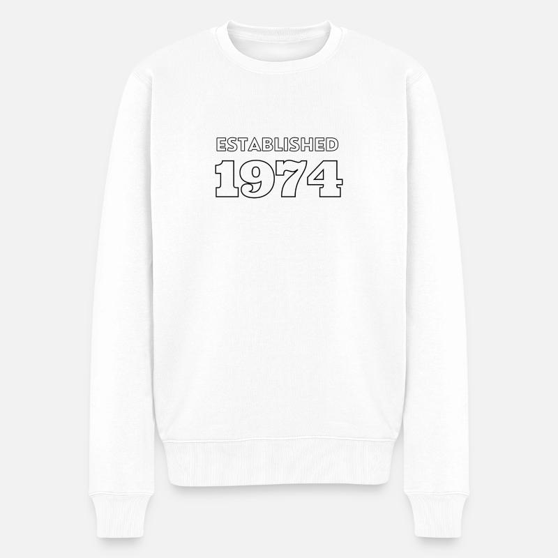 Fondée en 1974 - Pull Premium bio Homme - blanc