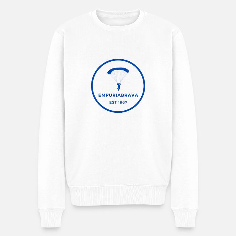 Empuriabrava EST 1967 Parachutisme - Pull Premium bio Homme - blanc
