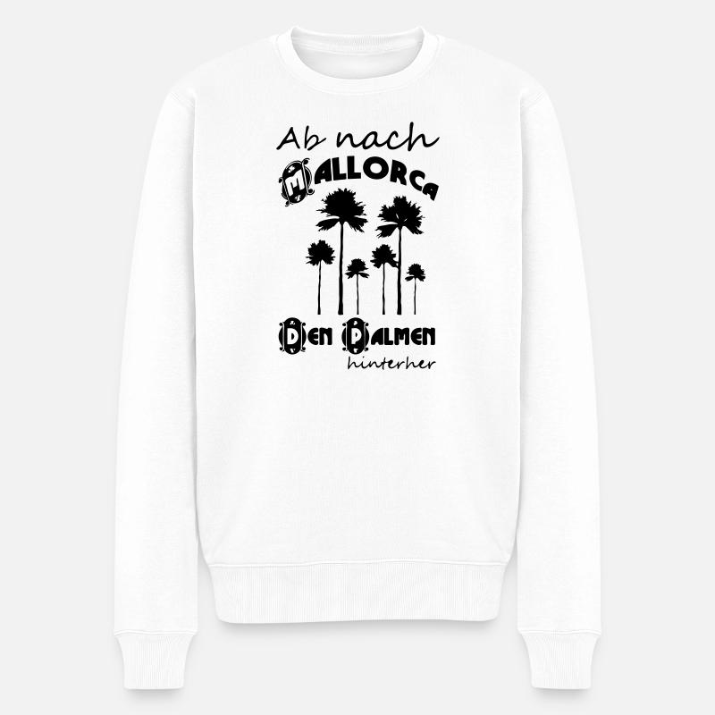 Ab nach Mallorca Urlaub Geschenk - Männer Premium Bio Pullover - Weiß