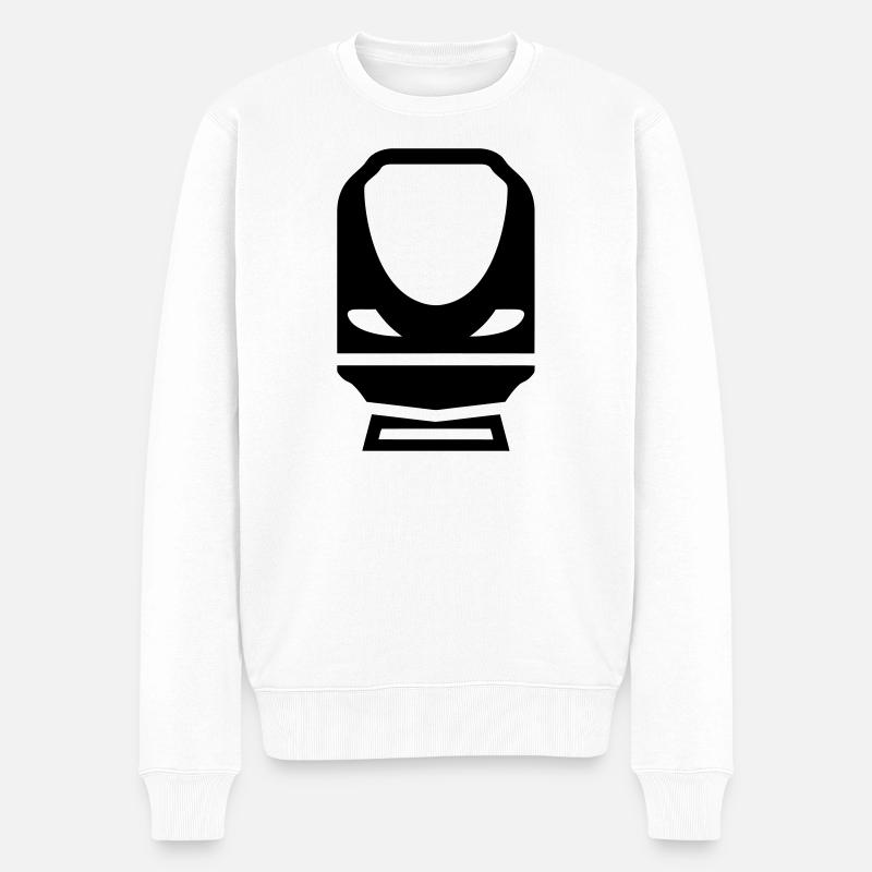 Cheminot / Chemin de fer / Train / Metro - Pull Premium bio Homme - blanc