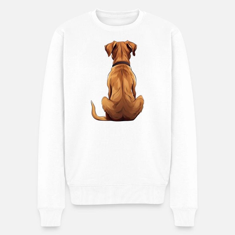 Rhodesian Ridgeback - Männer Premium Bio Pullover - Weiß