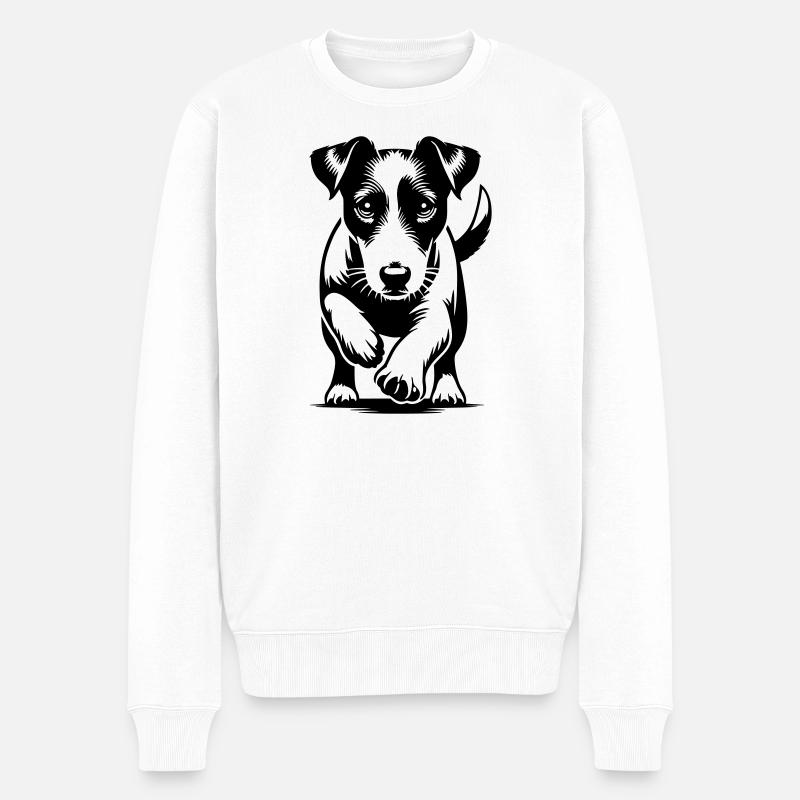 Jack Russell Terrier - Pull Premium bio Homme - blanc