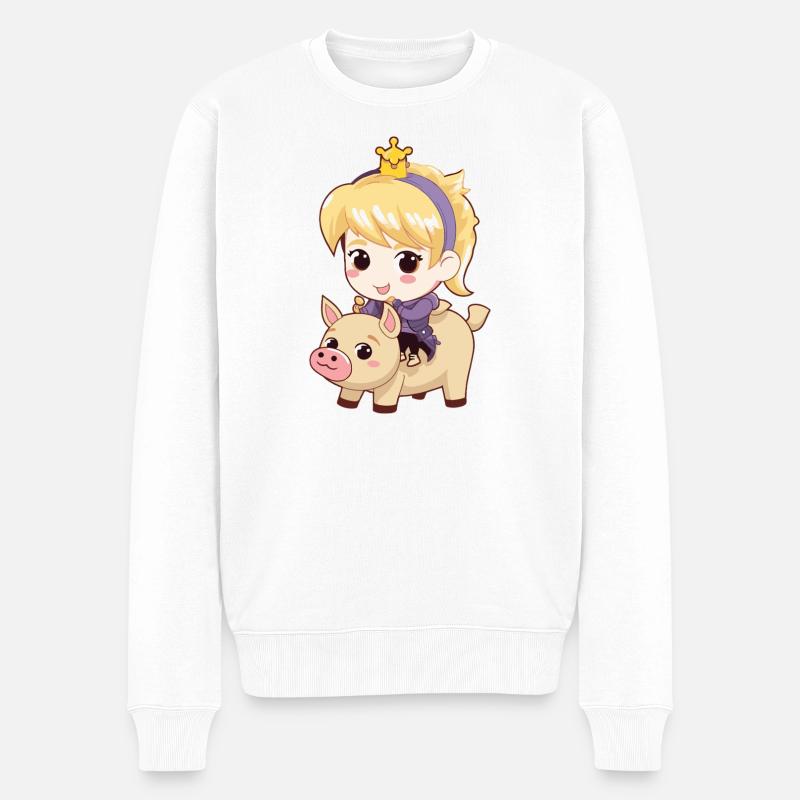 Princesse Cochon Conte de fées - Pull Premium bio Homme - blanc