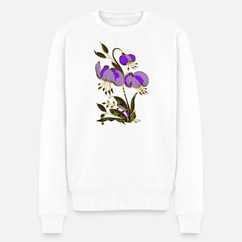 Fleur - Pull Premium bio Homme - blanc