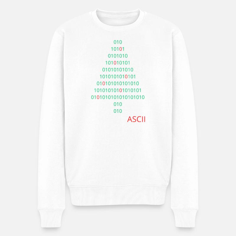 Christmascii - Männer Premium Bio Pullover - Weiß