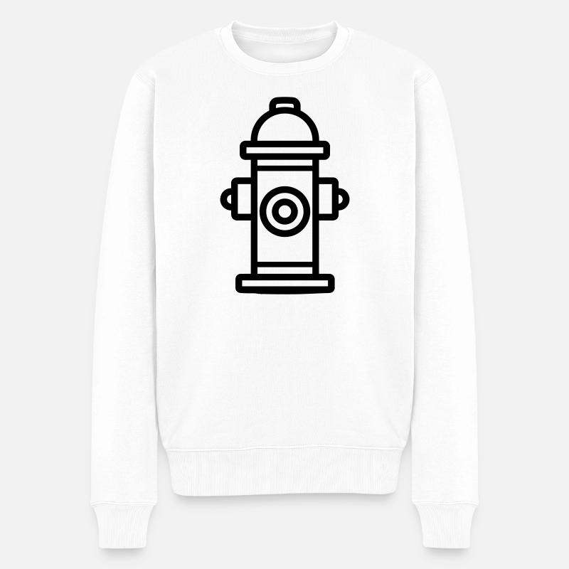 borne incendie - Pull Premium bio Homme - blanc