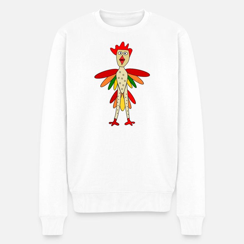 Halber_Hahn - Pull Premium bio Homme - blanc