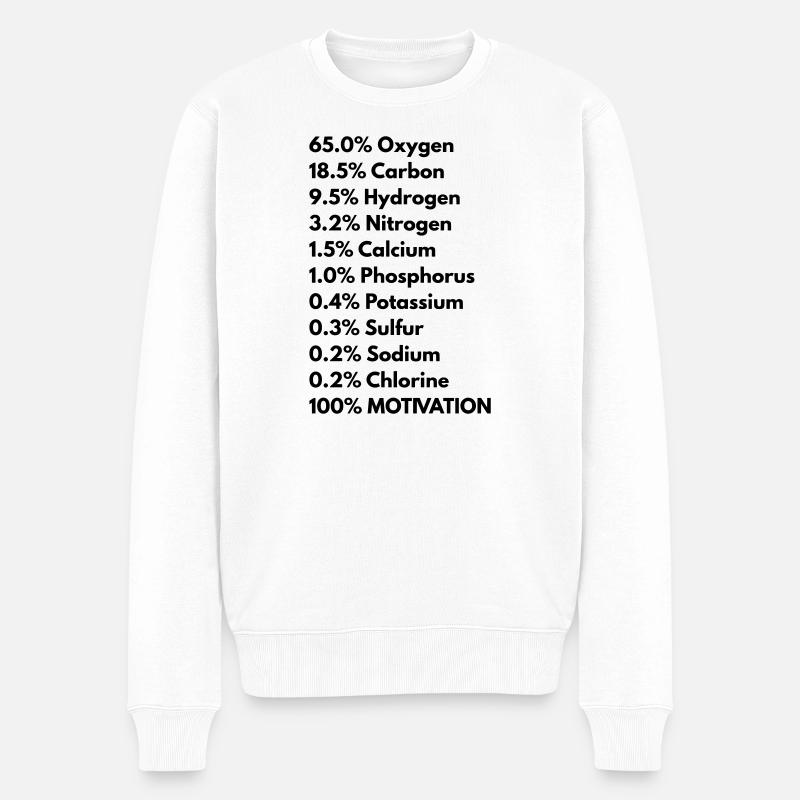 Menschlicher Körper - Männer Premium Bio Pullover - Weiß