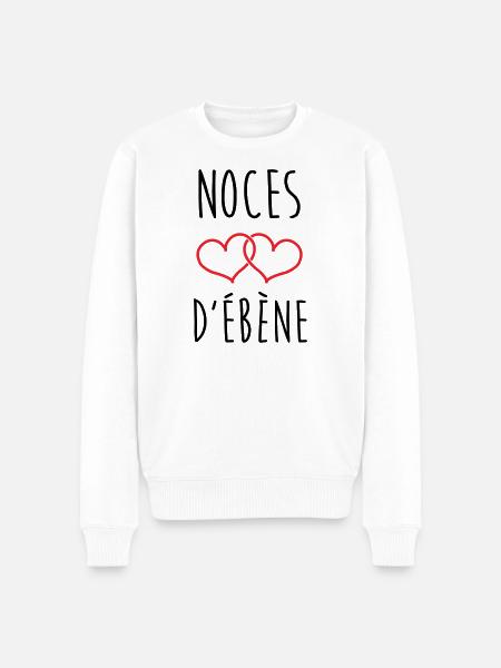 Ebony Wedding 78 Years of Marriage - Men's Premium Organic Jumper - white