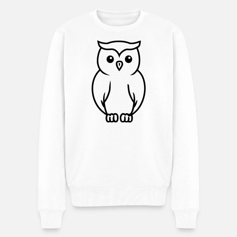 chouette - Pull Premium bio Homme - blanc