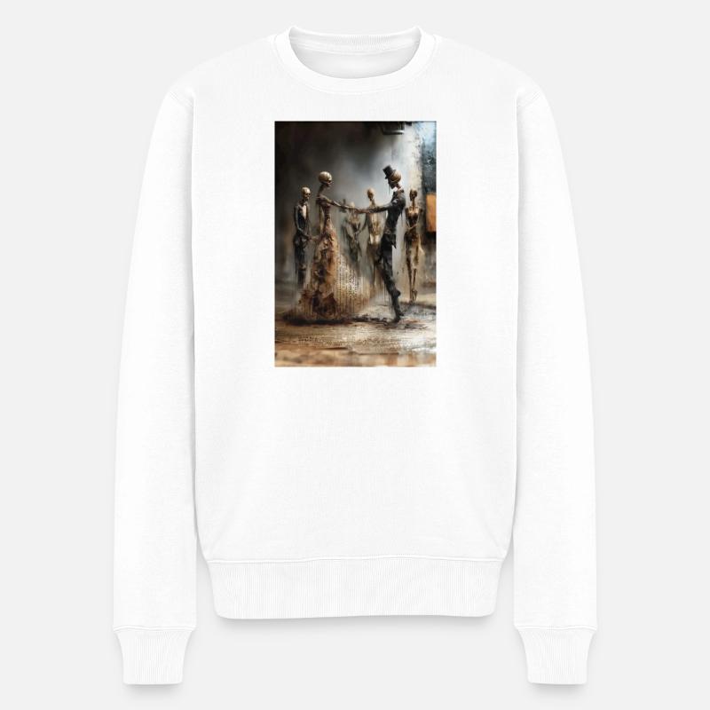 Geistertanz - Männer Premium Bio Pullover - Weiß