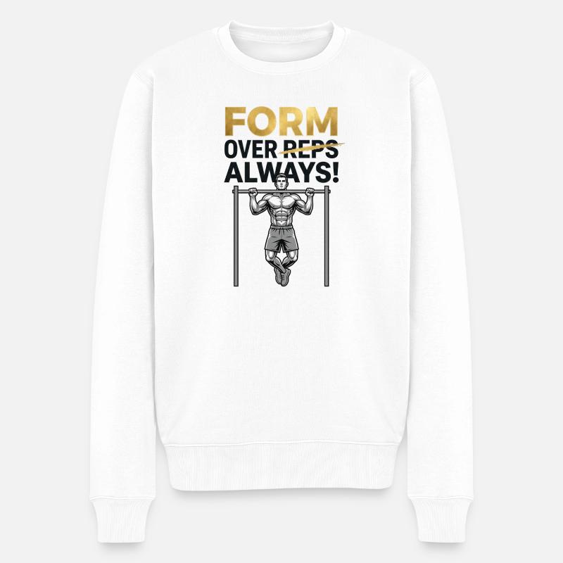 Calisthenics Form - Männer Premium Bio Pullover - Weiß