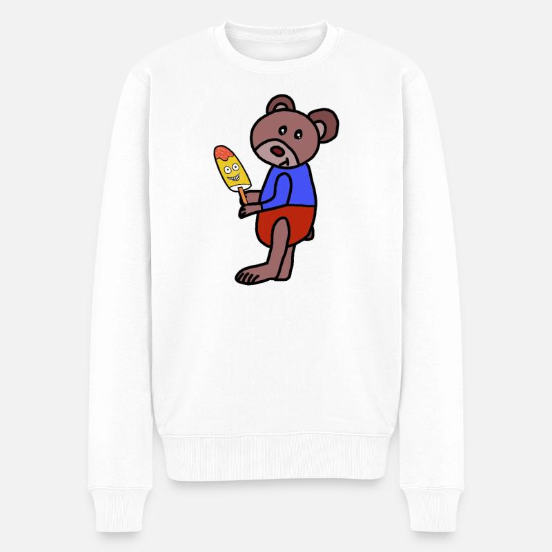 Bär Teddy  Eiskrem  Eis Kind - Men's Premium Organic Jumper - white