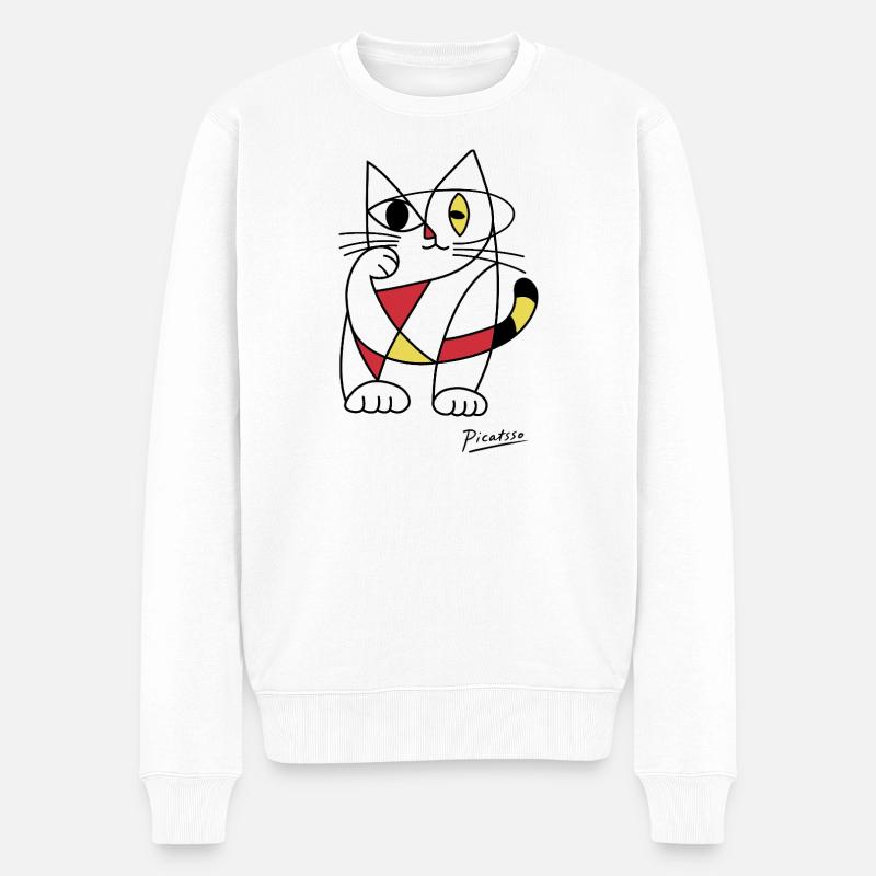 Picatsso - Pull Premium bio Homme - blanc