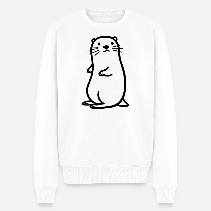 loutre - Pull Premium bio Homme - blanc