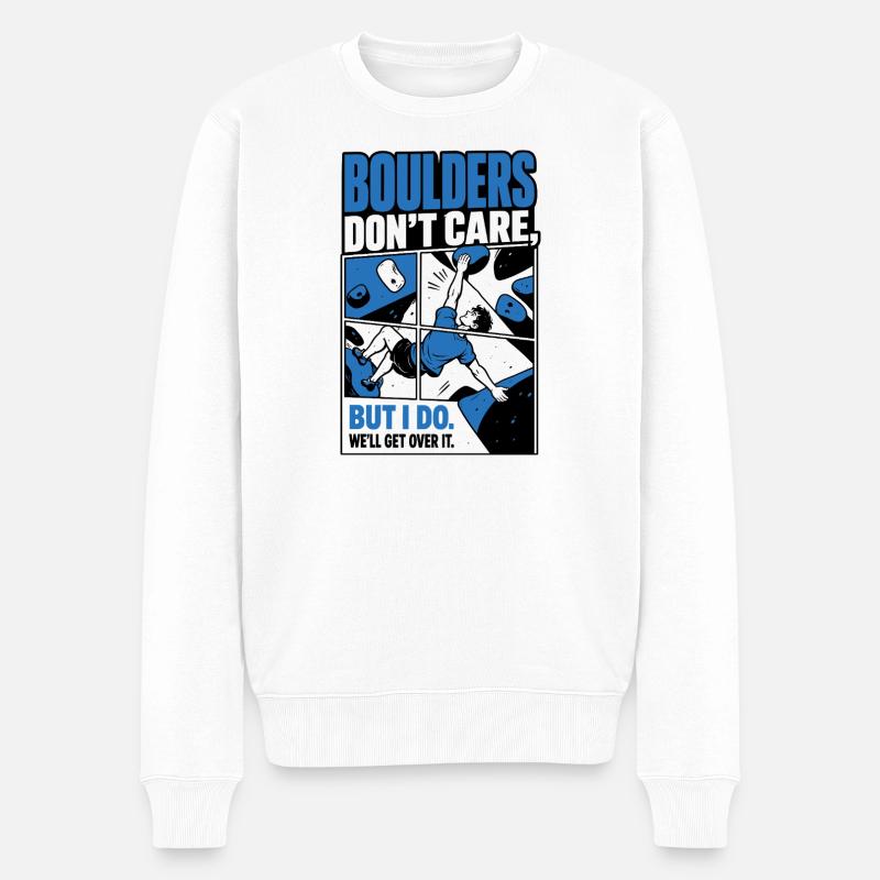 Bad Decisions Great Boulder - Männer Premium Bio Pullover - Weiß