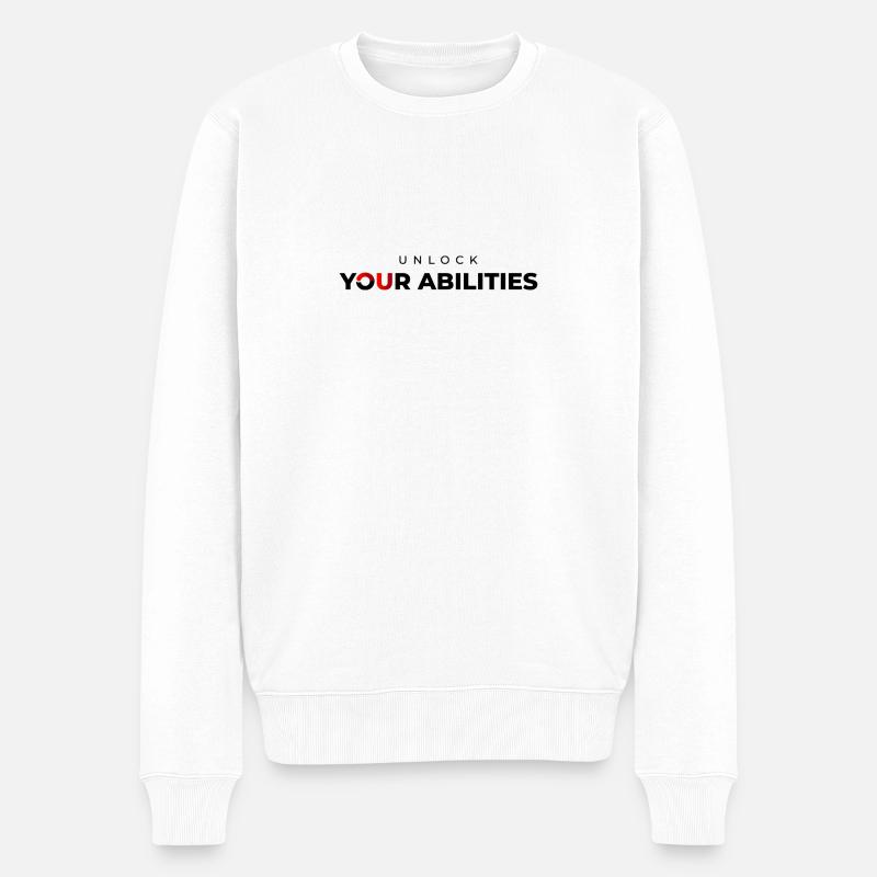 Débloquez vos capacités Premium - Pull Premium bio Homme - blanc