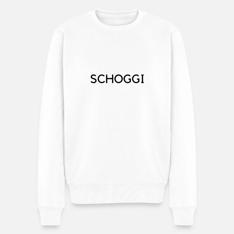 schoggi - Männer Premium Bio Pullover - Weiß