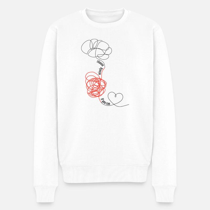 Choose wisely - if you can - Männer Premium Bio Pullover - Weiß
