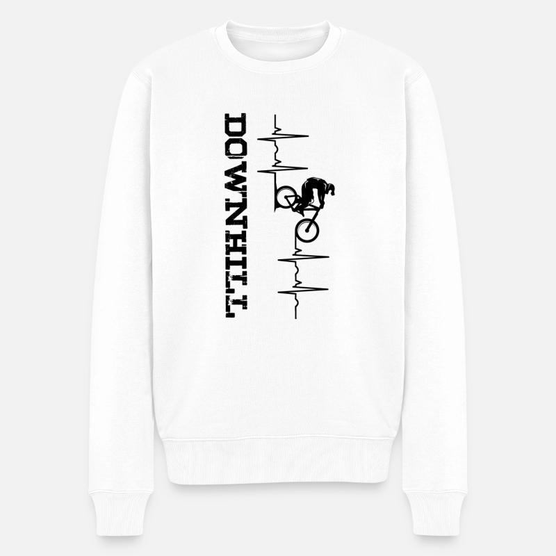 Downhill - Männer Premium Bio Pullover - Weiß