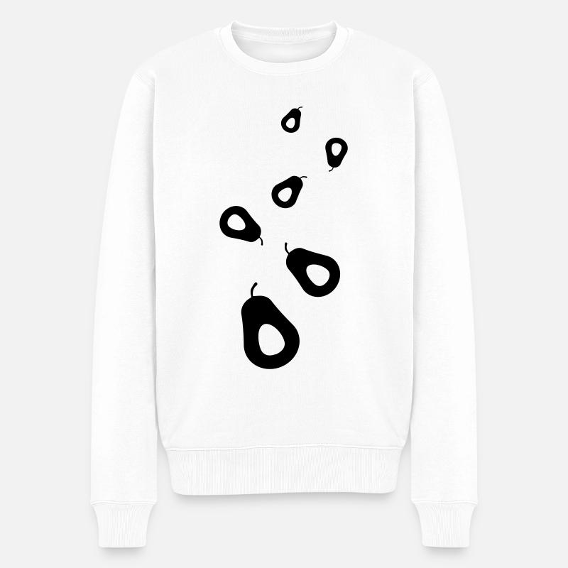 Avocado symbol - Männer Premium Bio Pullover - Weiß