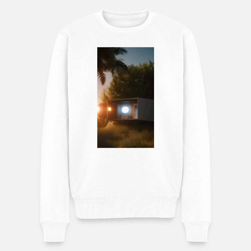 Hidden Home in the Woods - Männer Premium Bio Pullover - Weiß