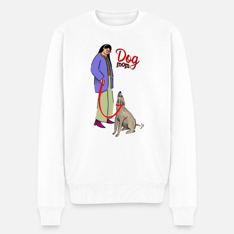 Hund - Männer Premium Bio Pullover - Weiß