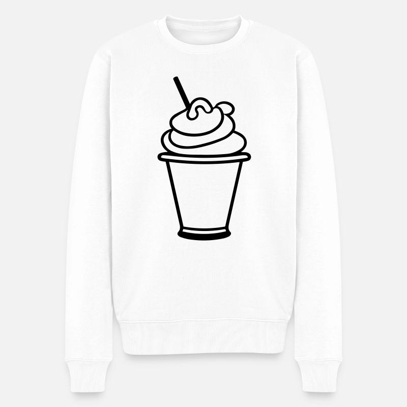 Eisbecher - Männer Premium Bio Pullover - Weiß