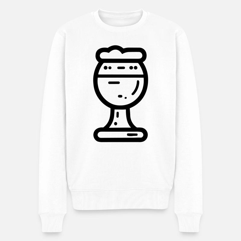 Bière - Pull Premium bio Homme - blanc