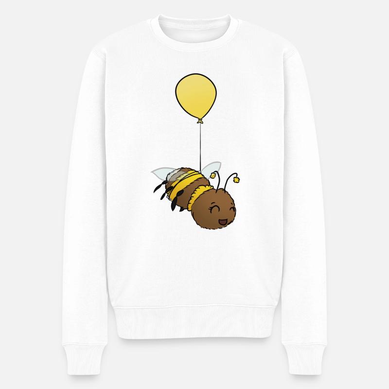 Hummel fliegend - Männer Premium Bio Pullover - Weiß