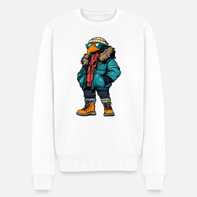 Harpie oiseau mode hiver - Pull Premium bio Homme - blanc