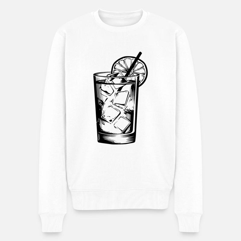 Limonade Drink - Männer Premium Bio Pullover - Weiß