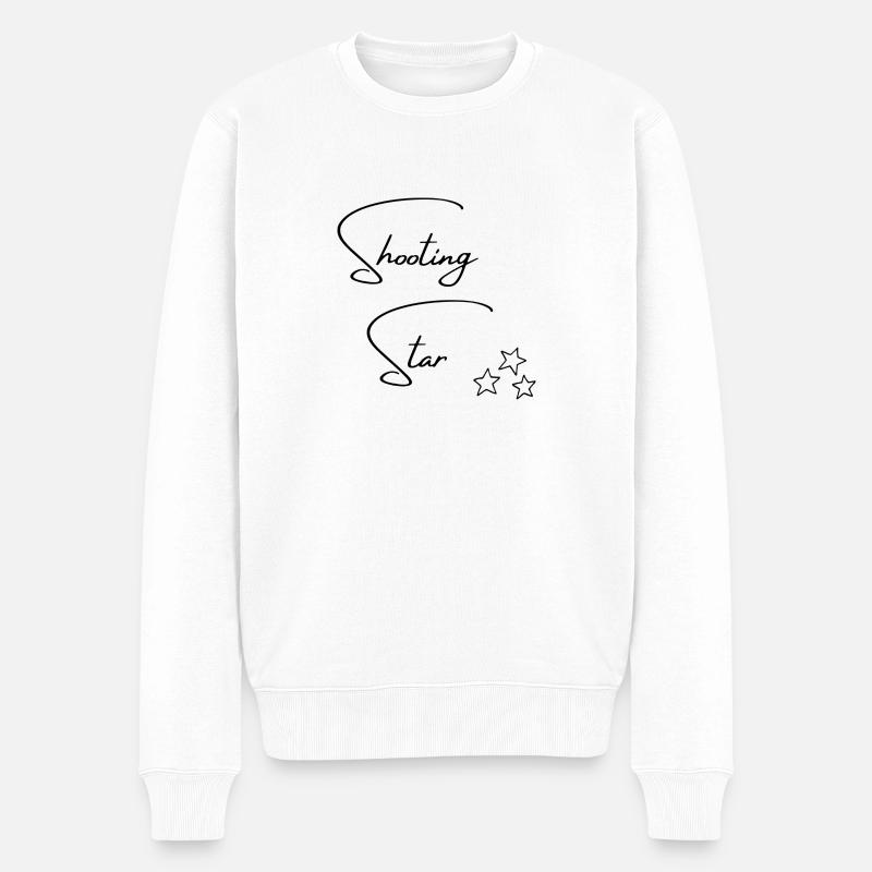Shooting Star - Männer Premium Bio Pullover - Weiß