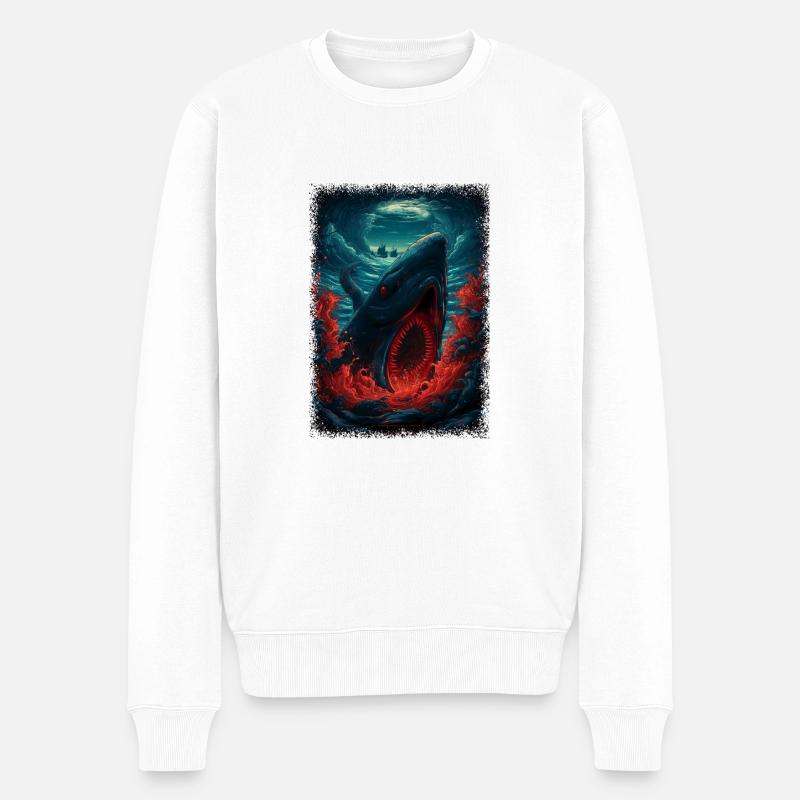 Pêche Cool Citation Drôle Drôle - Pull Premium bio Homme - blanc