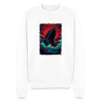 gift present gift idea fish killer whale - Männer Premium Bio Pullover - Weiß - Vorne - Thijin (182cm)