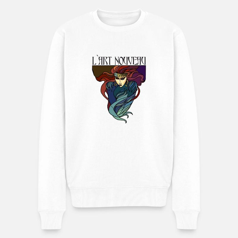 L´Art Nouveau - Männer Premium Bio Pullover - Weiß