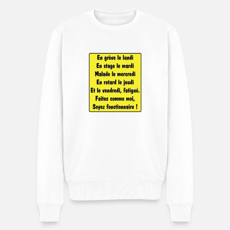 Fonctionnaire - Pull Premium bio Homme - blanc