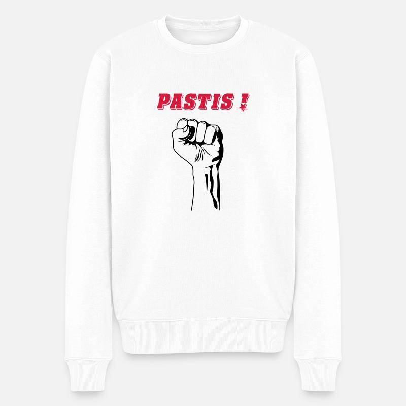 REVOLUTION PASTIS - Pull Premium bio Homme - blanc